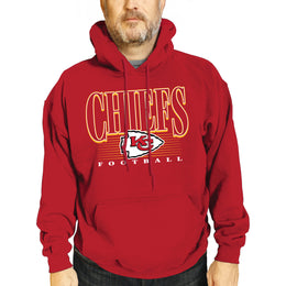 Kansas City Chiefs NFL Adult Unisex Overtime Blueprint Soft Fleece Hooded Sweatshirt - Red