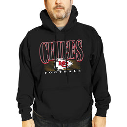 Kansas City Chiefs NFL Adult Unisex Overtime Blueprint Soft Fleece Hooded Sweatshirt - Black