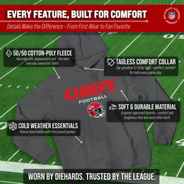 Kansas City Chiefs NFL Youth Football Helmet Hood - Charcoal