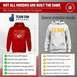 Kansas City Chiefs NFL Adult Unisex Overtime Blueprint Soft Fleece Hooded Sweatshirt - Red