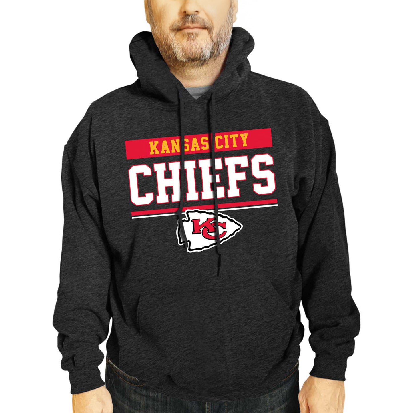 Kansas City Chiefs NFL Adult Gameday Charcoal Hooded Sweatshirt - Charcoal