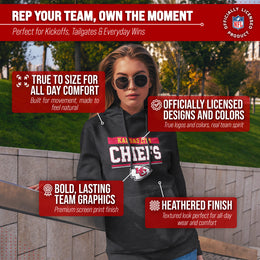 Kansas City Chiefs NFL Adult Gameday Charcoal Hooded Sweatshirt - Charcoal