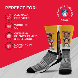 Kansas City Chiefs FBF NFL Adult V Curve MVP Player Crew Socks - Gold #15