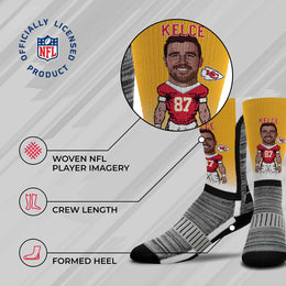 Kansas City Chiefs FBF NFL Adult V Curve MVP Player Crew Socks - Gold
