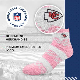 Kansas City Chiefs NFL Cozy Soft Slipper Socks - Pink