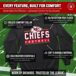 Kansas City Chiefs NFL Adult True Fan Crewneck Sweatshirt - Charcoal