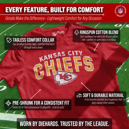 Kansas City Chiefs NFL Starting Fresh Short Sleeve Heather T-Shirt - Red