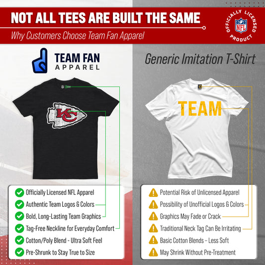Kansas City Chiefs NFL Modern Throwback T-shirt - Black Heather