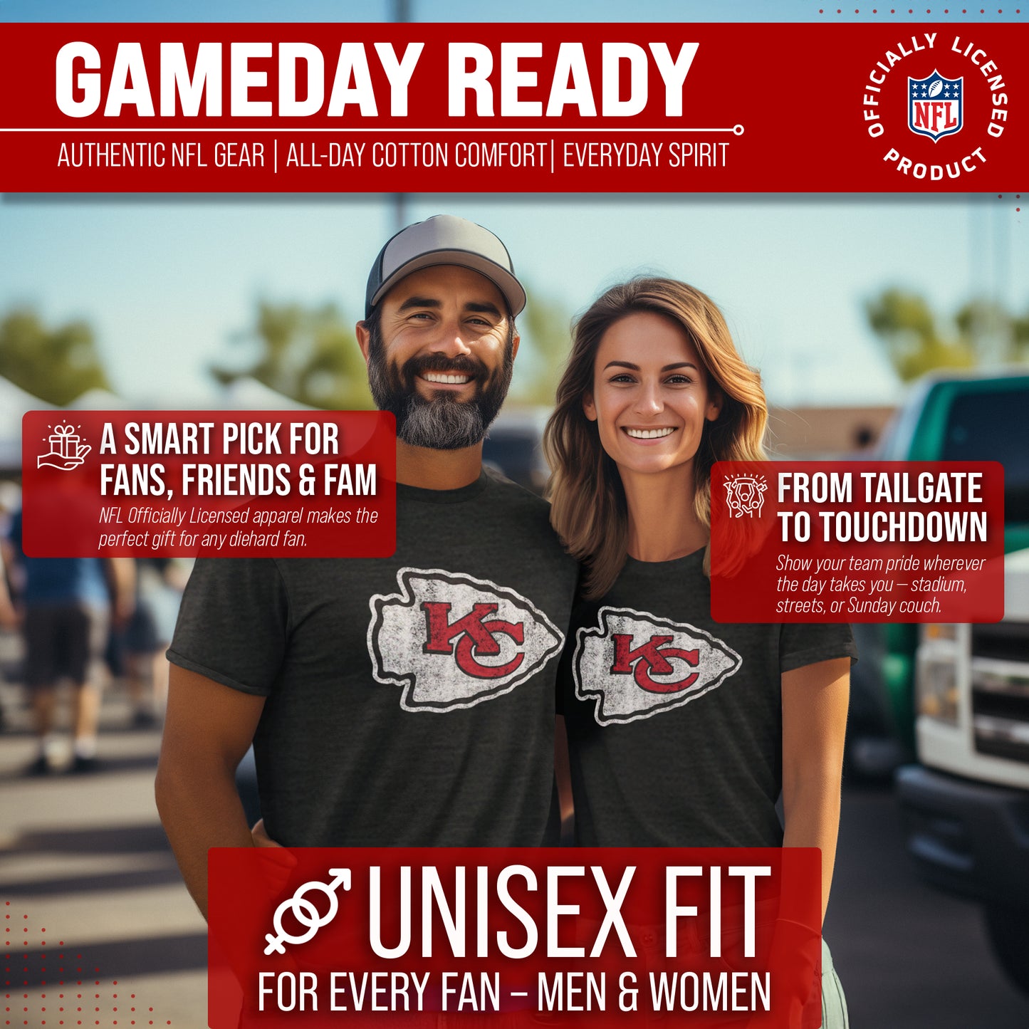 Kansas City Chiefs NFL Modern Throwback T-shirt - Black Heather