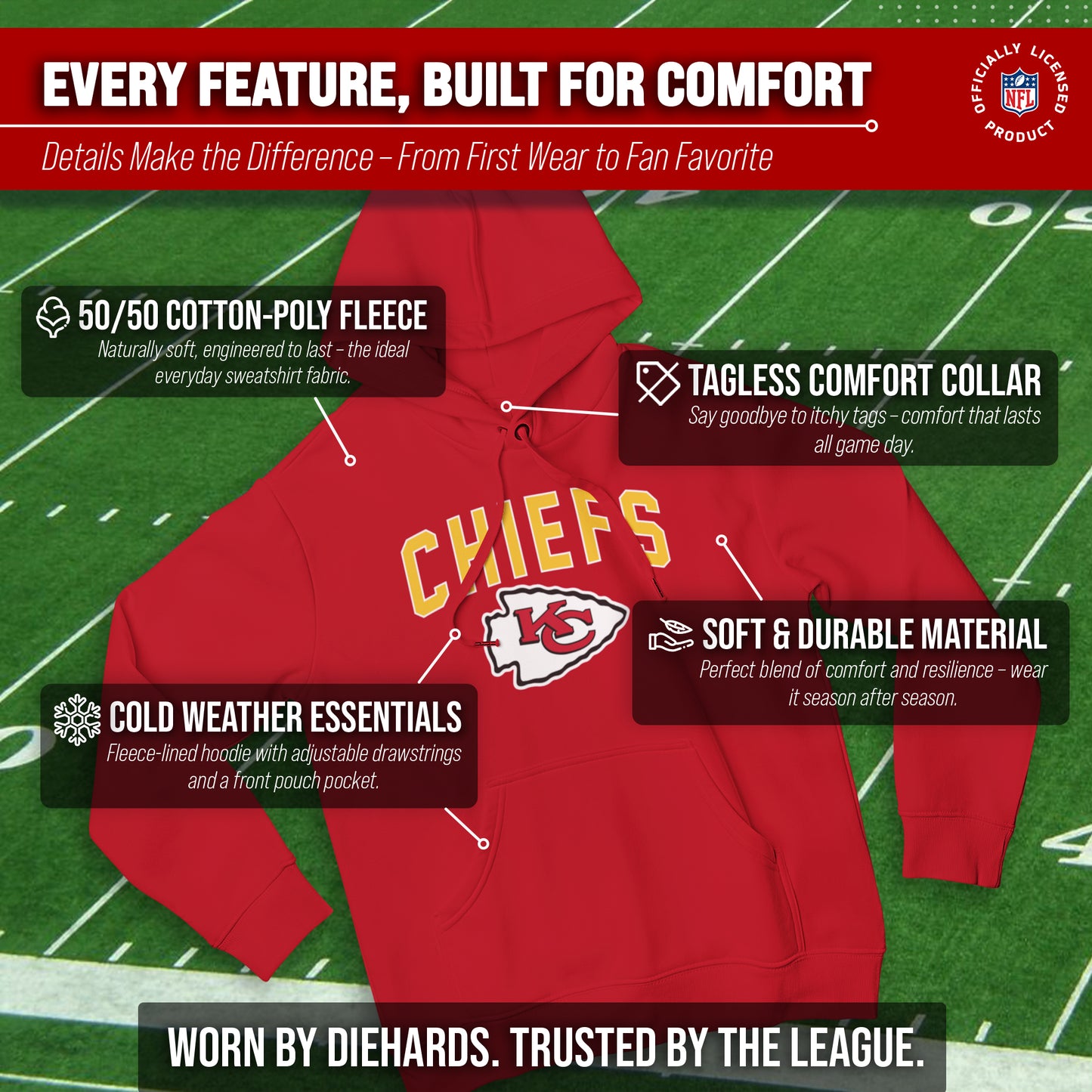 Kansas City Chiefs NFL Home Team Hoodie - Red