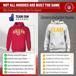 Kansas City Chiefs NFL Adult Unisex Starting Fresh Ultra Soft Fleece Hooded Sweatshirt - Red