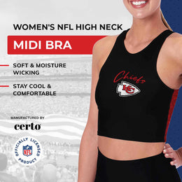 Kansas City Chiefs NFL Women's Sports Bra Activewear - Black