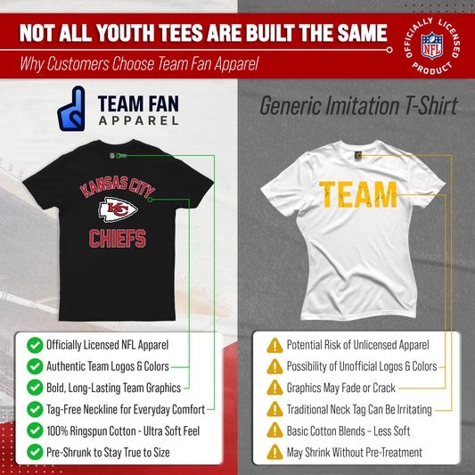 Kansas City Chiefs NFL Youth Gameday Football T-Shirt - Black