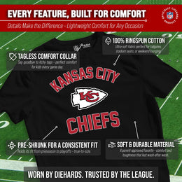 Kansas City Chiefs NFL Youth Gameday Football T-Shirt - Black