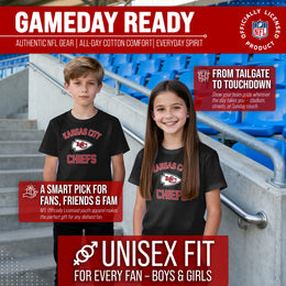 Kansas City Chiefs NFL Youth Gameday Football T-Shirt - Black
