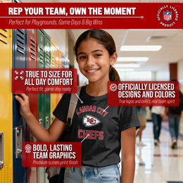 Kansas City Chiefs NFL Youth Gameday Football T-Shirt - Black