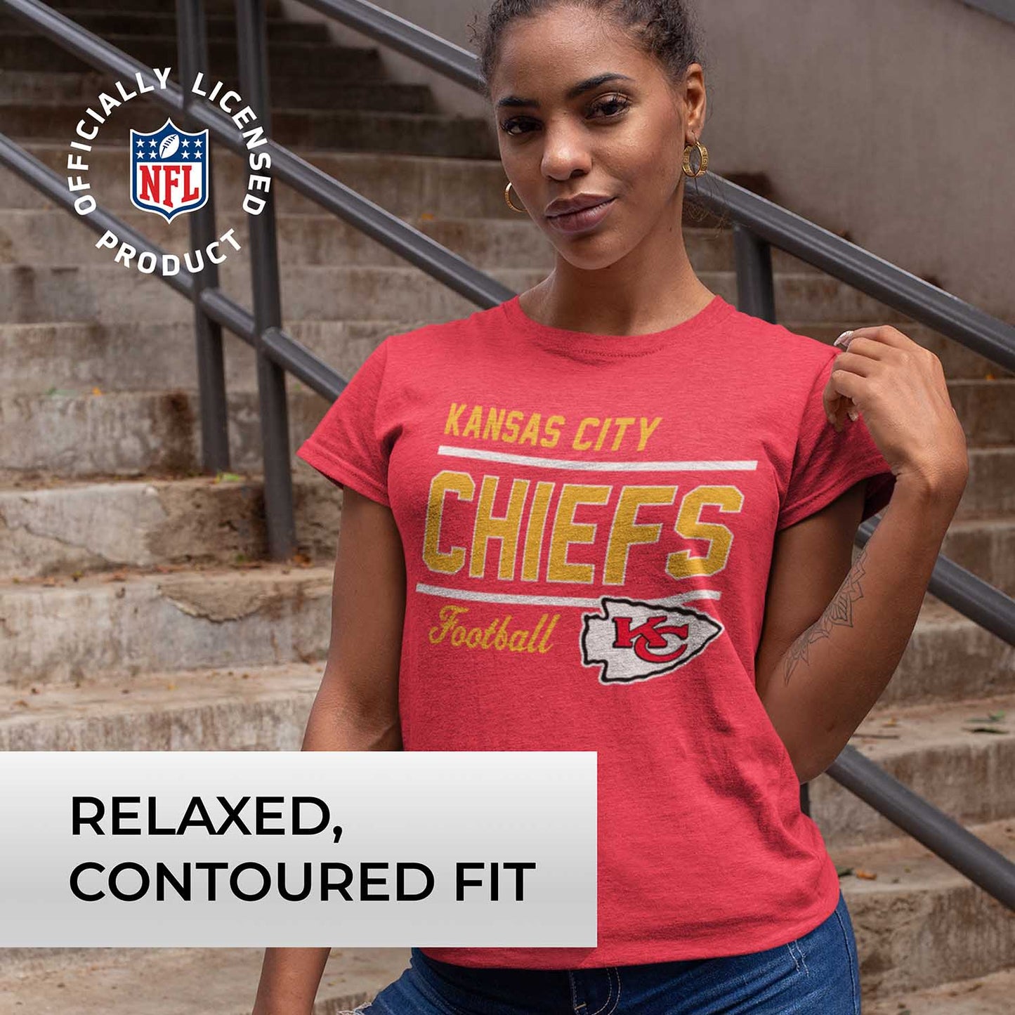 Kansas City Chiefs NFL Gameday Women's Relaxed Fit T-shirt - Red