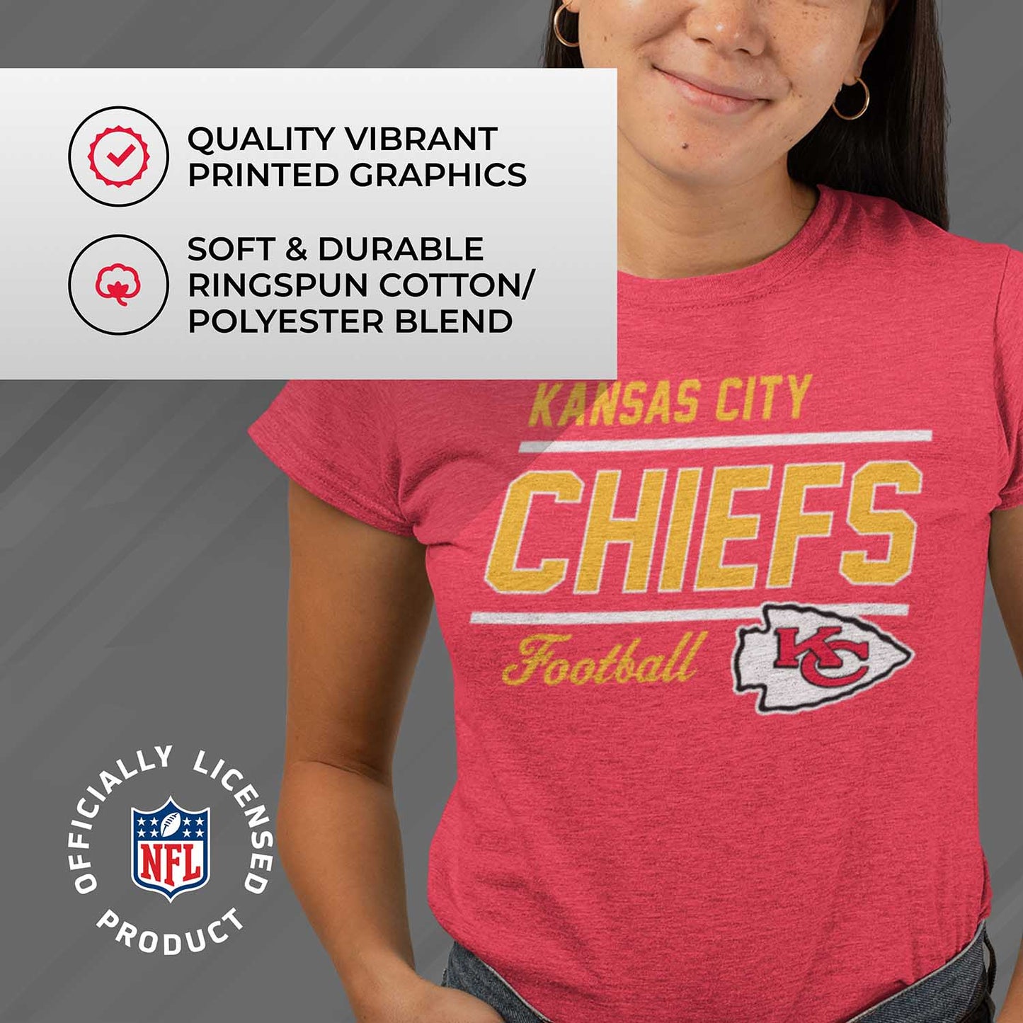 Kansas City Chiefs NFL Gameday Women's Relaxed Fit T-shirt - Red