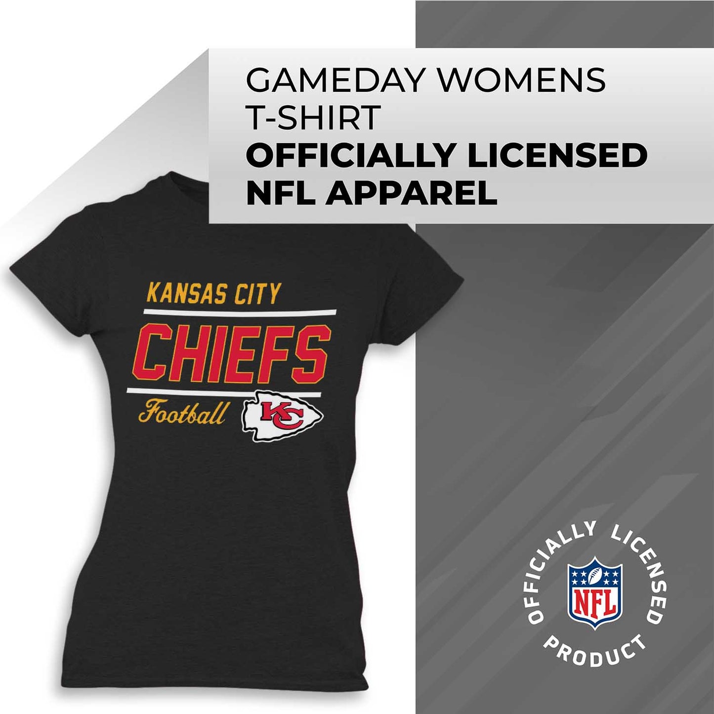 Kansas City Chiefs NFL Gameday Women's Relaxed Fit T-shirt - Black