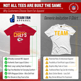 Kansas City Chiefs Adult NFL Diagonal Fade Color Block T-Shirt - Red