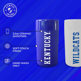 Kentucky Wildcats College and University 2-Pack Shot Glasses - Team Color