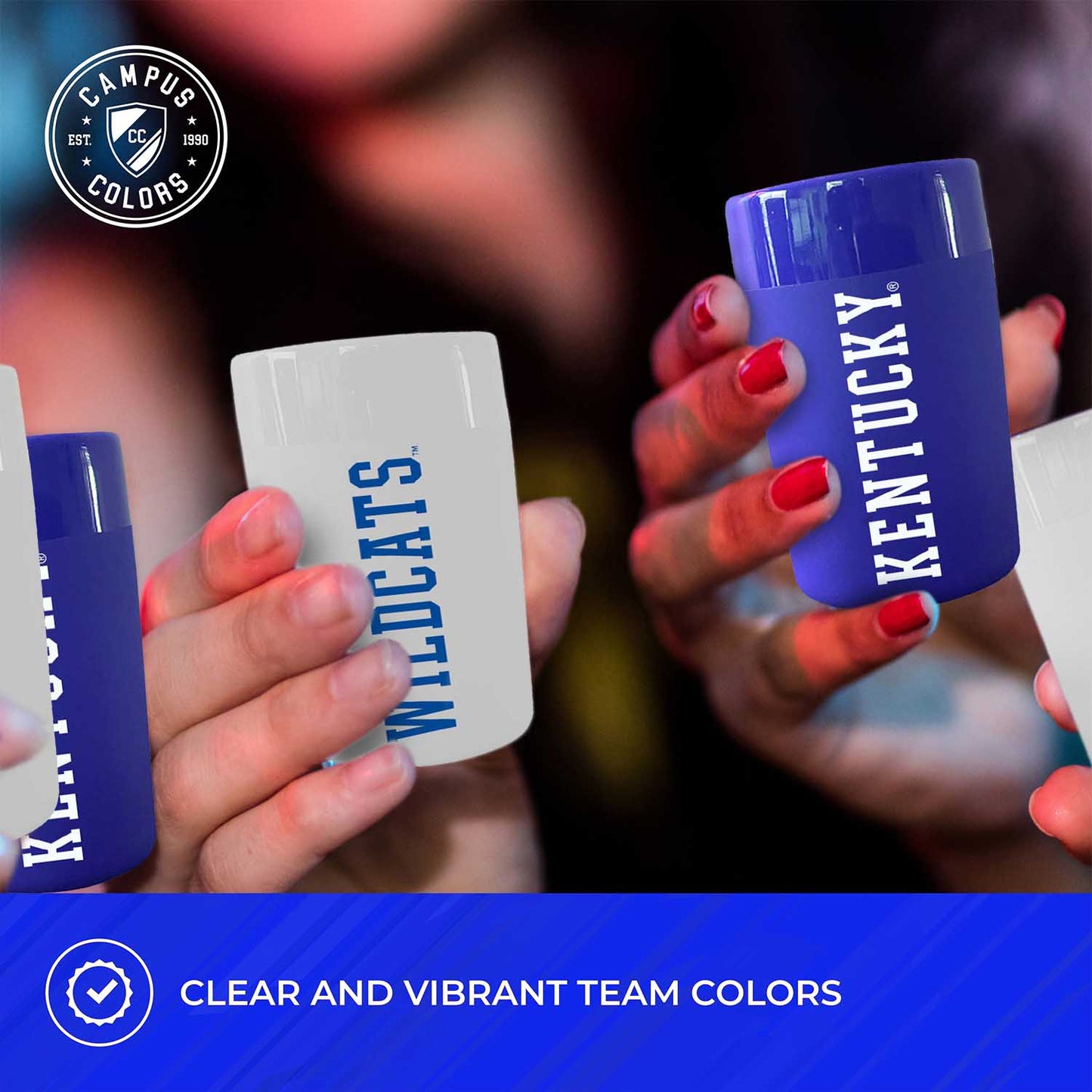 Kentucky Wildcats College and University 2-Pack Shot Glasses - Team Color