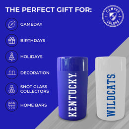 Kentucky Wildcats College and University 2-Pack Shot Glasses - Team Color