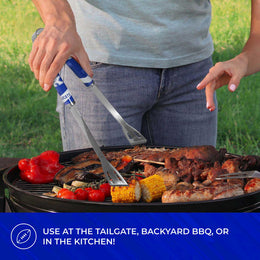Kentucky Wildcats Collegiate University Two Piece Grilling Tools Set with 2 Magnet Chip Clips - Chrome