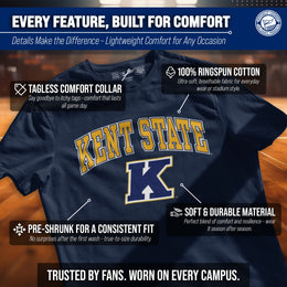Kent State Golden Flashes NCAA Adult Gameday Cotton T-Shirt - Navy