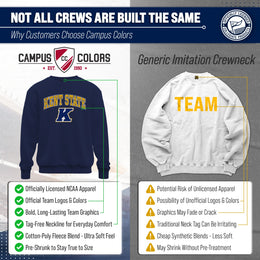 Kent State Golden Flashes Adult Arch & Logo Soft Style Gameday Crewneck Sweatshirt - Navy