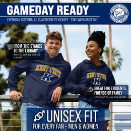 Kent State Golden Flashes Adult Arch & Logo Soft Style Gameday Hooded Sweatshirt - Navy