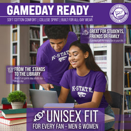 Kansas State Wildcats NCAA Adult Gameday Cotton T-Shirt - Purple