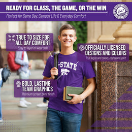 Kansas State Wildcats NCAA Adult Gameday Cotton T-Shirt - Purple