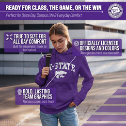 Kansas State Wildcats Adult Arch & Logo Soft Style Gameday Hooded Sweatshirt - Purple