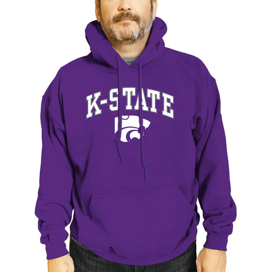 Kansas State Wildcats Adult Arch & Logo Soft Style Gameday Hooded Sweatshirt - Purple