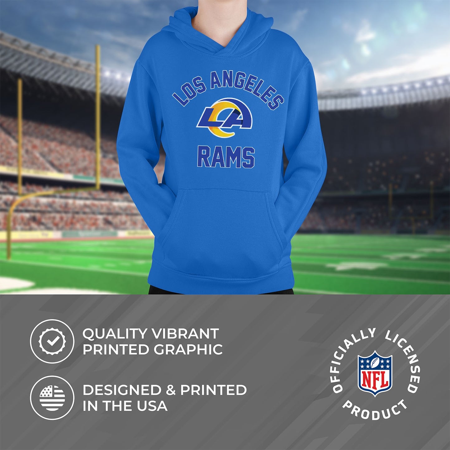 Los Angeles Rams NFL Youth Gameday Hooded Sweatshirt - Royal