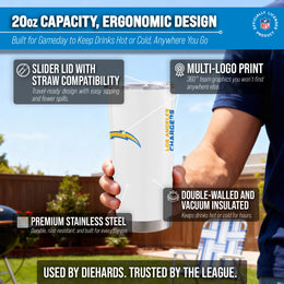 Los Angeles Chargers NFL 20oz Gameday Stainless Steel Tumbler - White