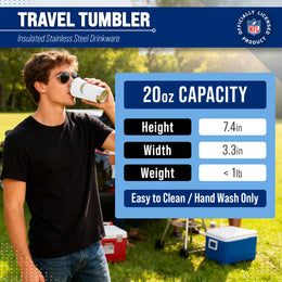 Los Angeles Chargers NFL 20oz Gameday Stainless Steel Tumbler - White