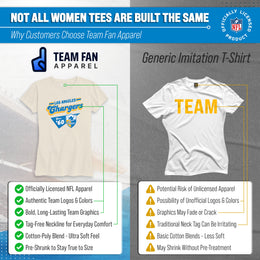Los Angeles Chargers NFL Womens Vintage Charm Tag-Less Soft T-Shirt - Birch