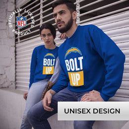 Los Angeles Chargers NFL Adult Slogan Crewneck Sweatshirt - Royal