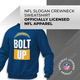 Los Angeles Chargers NFL Adult Slogan Crewneck Sweatshirt - Royal