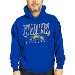 Los Angeles Chargers NFL Adult Unisex Overtime Blueprint Soft Fleece Hooded Sweatshirt - Royal