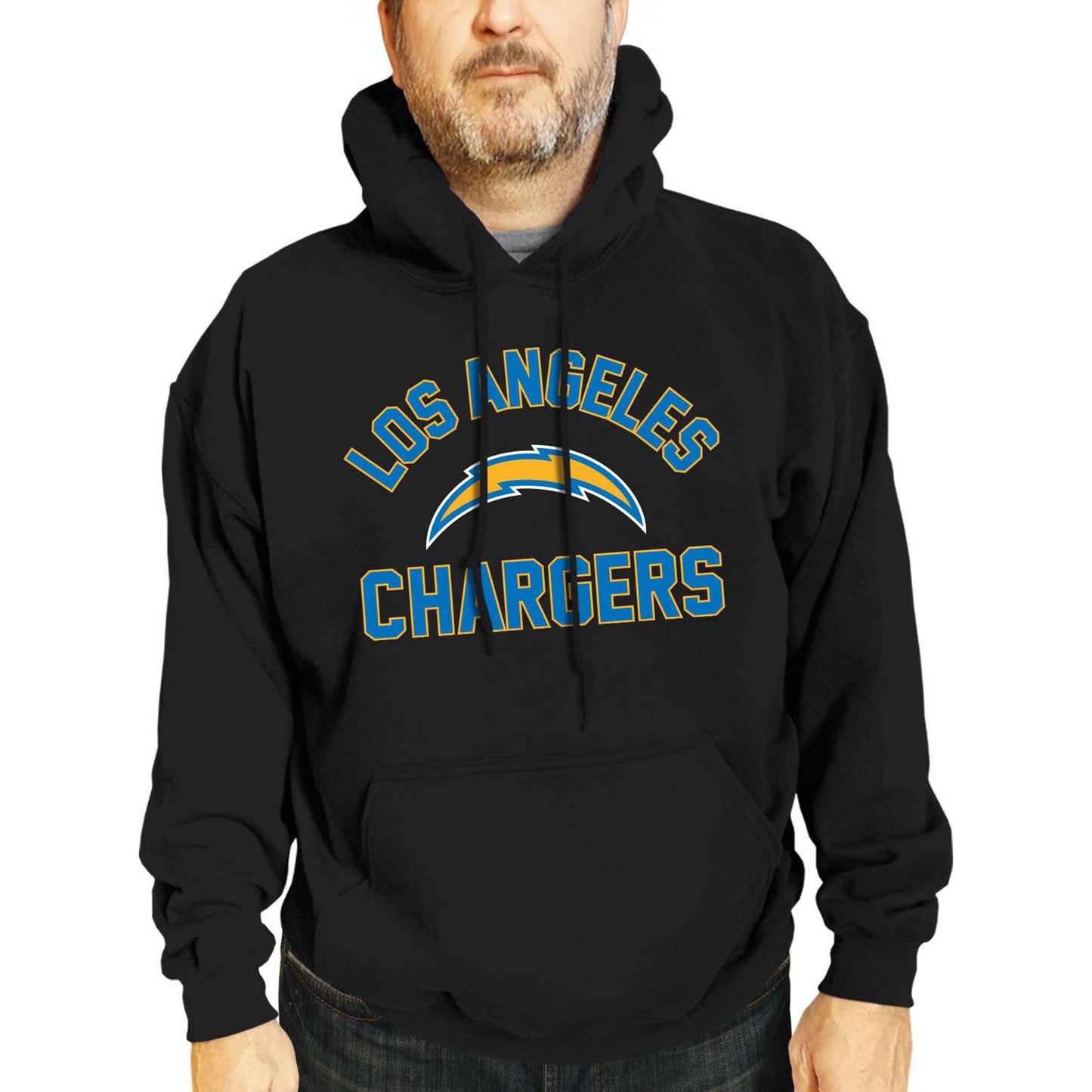 Los Angeles Chargers NFL Adult Gameday Hooded Sweatshirt - Black