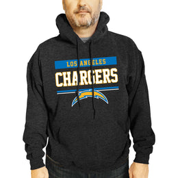 Los Angeles Chargers NFL Adult Gameday Charcoal Hooded Sweatshirt - Charcoal