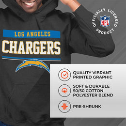 Los Angeles Chargers NFL Adult Gameday Charcoal Hooded Sweatshirt - Charcoal