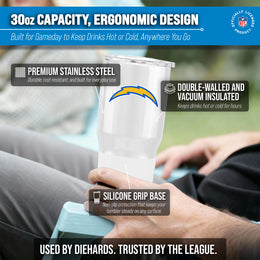 Los Angeles Chargers NFL 30oz Gameday Stainless Steel Tumbler - White