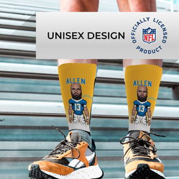 Los Angeles Chargers FBF NFL V Curve Socks - Gold