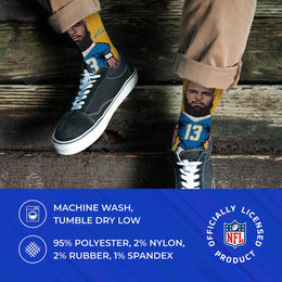 Los Angeles Chargers FBF NFL V Curve Socks - Gold