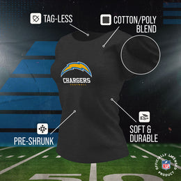 Los Angeles Chargers Women's NFL Ultimate Fan Logo Short Sleeve T-Shirt - Black
