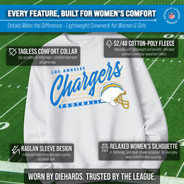 Los Angeles Chargers Womens NFL Scrimmage Line Crewneck Pullover - Gray Heather